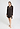 Front view of a women model wearing HA dark mocha modal/viscose/tencel L/SLV Nightdress 90cm