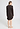 Back view of a women model wearing HA dark mocha modal/viscose/tencel L/SLV Nightdress 90cm