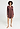Front view of a women model wearing HA apple butter modal/viscose/tencel L/SLV Nightdress 90cm