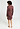 Back view of a women model wearing HA apple butter modal/viscose/tencel L/SLV Nightdress 90cm