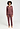 Full-body view of a women model wearing HA apple butter modal/viscose/tencel L/SLV Shirt
