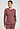 Front view of a women model wearing HA apple butter modal/viscose/tencel L/SLV Shirt