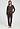 Full-body view of a women model wearing HA dark mocha modal/viscose/tencel Long Pants