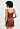Back view of a women model wearing HA apple butter silk Spaghetti Top