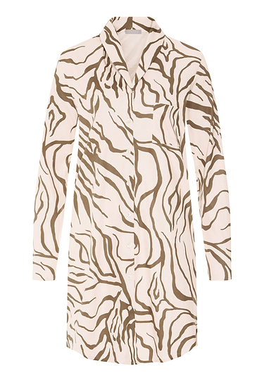 Front cutout view of HA wild suede cotton L/SLV Nightdress 90cm