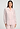 Front view of a women model wearing HA rose check cotton L/SLV Shirt