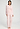 Full-body view of a women model wearing HA rose check cotton Long Pants