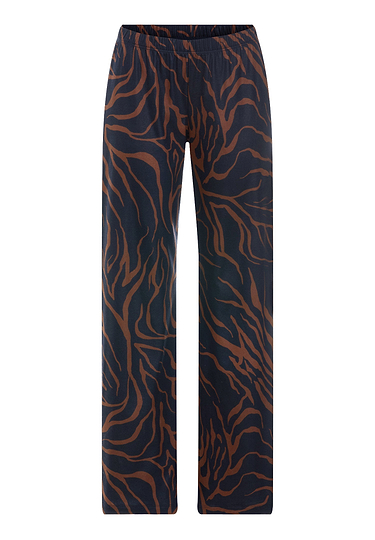 Front cutout view of HA navy wildness cotton Long Pants