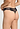 Back view of a women model wearing HA black microfibre Thong