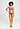 Full-body view of a women model wearing HA apple butter microfibre Thong