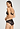 Back view of a women model wearing HA black microfibre U/wire Bra