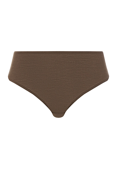Front cutout view of HA natural teak wool Maxi Briefs