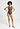 Full-body view of a women model wearing HA natural teak wool Tank Top