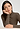 Close-up view of a women model wearing HA natural teak wool Turtle-Neck Shirt