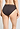 Back view of a women model wearing HA dark mocha cotton Mini Briefs