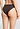 Back view of a women model wearing HA dark mocha microfibre Mini Briefs