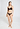 Full-body view of a women model wearing HA dark mocha microfibre Padded Bra