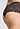 Close-up view of a women model wearing HA dark mocha microfibre Panty