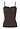 Front cutout view of HA dark mocha cotton Spaghetti Top