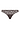 Front cutout view of HA dark mocha microfibre Thong