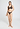 Full-body view of a women model wearing HA dark mocha microfibre Thong
