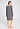 Back view of a women model wearing HA stone melange modal/viscose/tencel L/SLV Nightdress 100cm