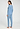 Back view of a women model wearing HA bluebird melange modal/viscose/tencel L/SLV Pajama