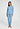 Full-body view of a women model wearing HA bluebird melange modal/viscose/tencel L/SLV Pajama