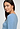 Close-up view of a women model wearing HA bluebird melange modal/viscose/tencel L/SLV Pajama