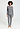 Front view of a women model wearing HA stone melange modal/viscose/tencel L/SLV Pajama