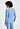 Back view of a women model wearing HA bluebird melange modal/viscose/tencel L/SLV Shirt