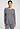 Front view of a women model wearing HA stone melange modal/viscose/tencel L/SLV Shirt