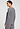 Back view of a women model wearing HA stone melange modal/viscose/tencel L/SLV Shirt