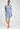 Front view of a women model wearing HA bluebird melange modal/viscose/tencel S/SLV Nightdress 90cm