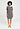 Front view of a women model wearing HA stone melange modal/viscose/tencel S/SLV Nightdress 90cm