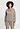 Front view of a women model wearing HA rose grey cotton Cardigan