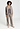 Full-body view of a women model wearing HA rose grey cotton Cardigan