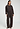 Full-body view of a women model wearing HA dark mocha cotton Long Pants