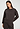 Front view of a women model wearing HA dark mocha cotton Sweatshirt