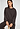 Close-up view of a women model wearing HA dark mocha cotton Sweatshirt
