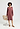 Full-body view of a women model wearing HA apple butter modal/viscose/tencel Dress