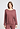 Front view of a women model wearing HA apple butter modal/viscose/tencel L/SLV Shirt