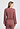 Back view of a women model wearing HA apple butter modal/viscose/tencel L/SLV Shirt