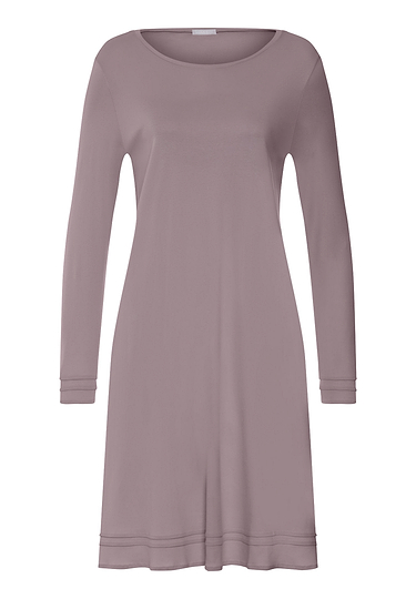 Front cutout view of HA stormy rose cotton L/SLV Nightdress 100cm
