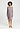 Full-body view of a women model wearing HA stormy rose cotton L/SLV Nightdress 100cm