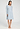 Front view of a women model wearing HA pastel sky cotton L/SLV Nightdress 100cm