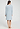 Back view of a women model wearing HA pastel sky cotton L/SLV Nightdress 100cm