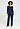 Front view of a women model wearing HA deep navy cotton L/SLV Pajama