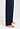 Close-up view of a women model wearing HA deep navy cotton L/SLV Pajama