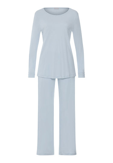 Front cutout view of HA pastel sky cotton L/SLV Pajama